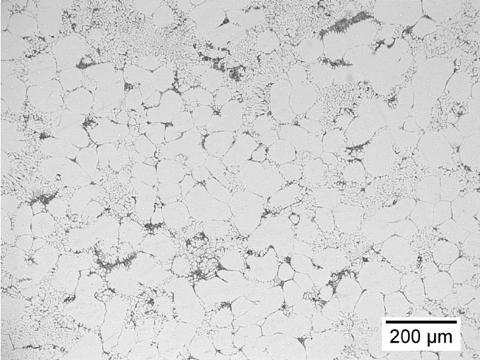 As-cast microstructure of a CSIR R-HPDC Al-Mg-Si alloy